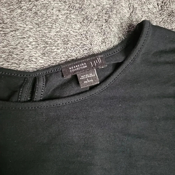 J. Jill Jersey Shift Dress‎ - Wearever Collection - Size Large Petite - Black - Picture 3 of 3